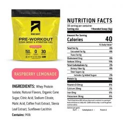 Ascent Protein Pre Workout - Raspberry Lemonade 30 Serving Bag