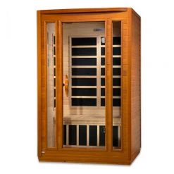 Dynamic Saunas Dynamic San Marino Elite 2-person Ultra Low EMF FAR Infrared Sauna (Canadian Hemlock) Heat Therapy