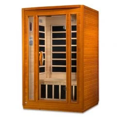 Dynamic Saunas Dynamic San Marino Elite 2-person Ultra Low EMF FAR Infrared Sauna (Canadian Hemlock) Heat Therapy