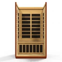 Dynamic Saunas Dynamic San Marino Elite 2-person Ultra Low EMF FAR Infrared Sauna (Canadian Hemlock) Heat Therapy