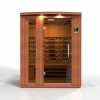 Dynamic Saunas Dynamic Lugano 3-Person Full Spectrum Near Zero EMF FAR Infrared Sauna (Canadian Hemlock) Heat Therapy
