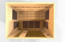 Dynamic Saunas Dynamic Lugano 3-Person Full Spectrum Near Zero EMF FAR Infrared Sauna (Canadian Hemlock) Heat Therapy