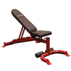 Body-Solid Body Solid Flat/Incline/Decline Bench, RED FRAME