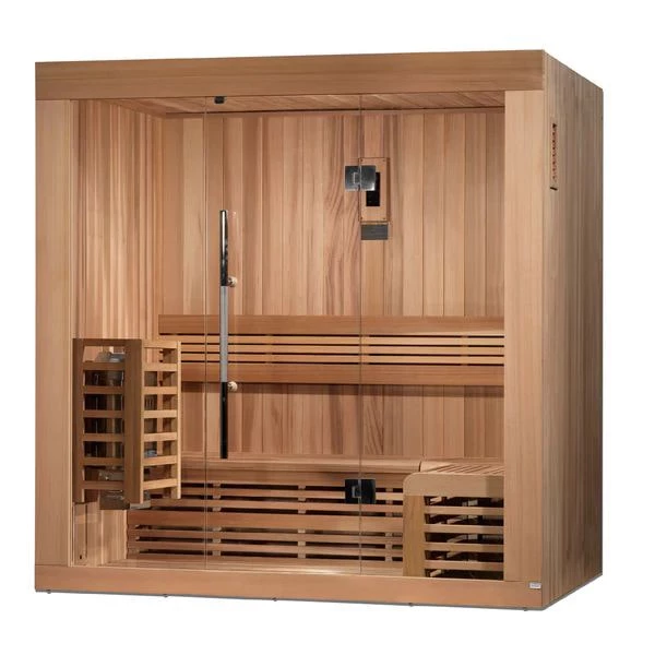 Golden Designs Copenhagen Edition 3 Person Traditional Steam Sauna - Canadian Red Cedar Heat Therapy 2 Golden Designs Copenhagen Edition 3 Person Traditional Steam Sauna - Canadian Red Cedar Heat Therapy