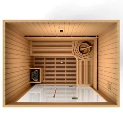 Golden Designs Copenhagen Edition 3 Person Traditional Steam Sauna - Canadian Red Cedar Heat Therapy 14 Golden Designs Copenhagen Edition 3 Person Traditional Steam Sauna - Canadian Red Cedar Heat Therapy