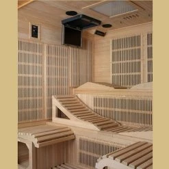Heat Therapy Golden Designs Monaco 6-person PureTech™ Near Zero EMF FAR Infrared Sauna (Canadian Hemlock)