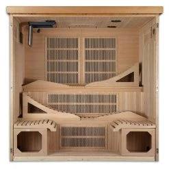 Heat Therapy Golden Designs Monaco 6-person PureTech™ Near Zero EMF FAR Infrared Sauna (Canadian Hemlock)