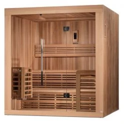 Golden Designs Osla Edition 6 Person Traditional Steam Sauna - Canadian Red Cedar Heat Therapy