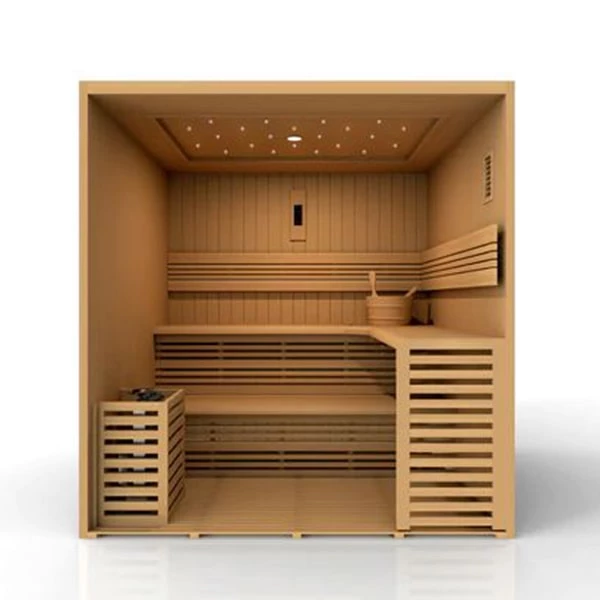 Golden Designs Osla Edition 6 Person Traditional Steam Sauna - Canadian Red Cedar Heat Therapy 6 Golden Designs Osla Edition 6 Person Traditional Steam Sauna - Canadian Red Cedar Heat Therapy