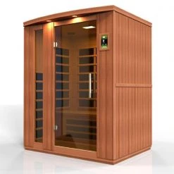 Dynamic Saunas Dynamic Lugano 3-person Low EMF FAR Infrared Sauna (Canadian Hemlock)