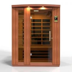 Dynamic Saunas Dynamic Lugano 3-person Low EMF FAR Infrared Sauna (Canadian Hemlock)