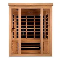 Dynamic Saunas Dynamic Vila 3-person Ultra Low EMF FAR Infrared Sauna (Canadian Hemlock) Heat Therapy