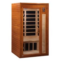 Dynamic Saunas Dynamic Barcelona Elite 1-2-person Ultra Low EMF FAR Infrared Sauna (Canadian Hemlock) Heat Therapy
