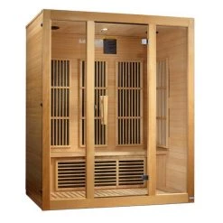 Maxxus Saunas Heat Therapy Maxxus Bellevue 3-Person Low EMF FAR Infrared Sauna (Canadian Hemlock)