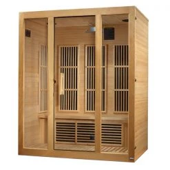 Maxxus Saunas Heat Therapy Maxxus Bellevue 3-Person Low EMF FAR Infrared Sauna (Canadian Hemlock)