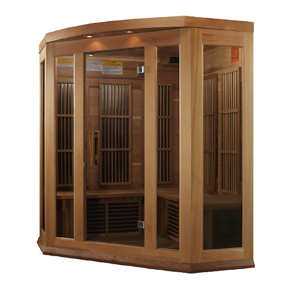Maxxus Saunas Maxxus 3-Person Corner Low EMF FAR Infrared Sauna (Canadian Red Cedar) Heat Therapy 3 Maxxus Saunas Maxxus 3-Person Corner Low EMF FAR Infrared Sauna (Canadian Red Cedar) Heat Therapy