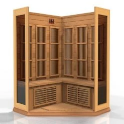 Maxxus Saunas Maxxus 3-Person Corner Low EMF FAR Infrared Sauna (Canadian Red Cedar) Heat Therapy 9 Maxxus Saunas Maxxus 3-Person Corner Low EMF FAR Infrared Sauna (Canadian Red Cedar) Heat Therapy