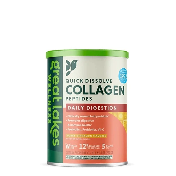 Great Lakes Wellness Daily Digestion Collagen - Honey + Cinnamon 1 Great Lakes Wellness Daily Digestion Collagen - Honey + Cinnamon