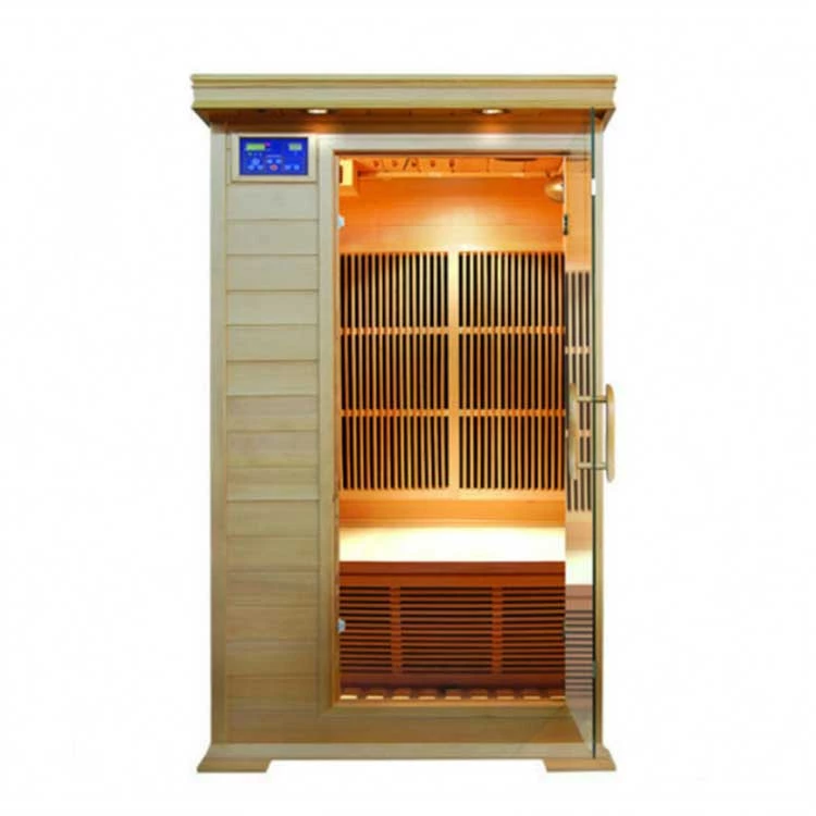 Heat Therapy SunRay Barrett 1 Person Hemlock Sauna With Carbon Heaters 1 Heat Therapy SunRay Barrett 1 Person Hemlock Sauna With Carbon Heaters