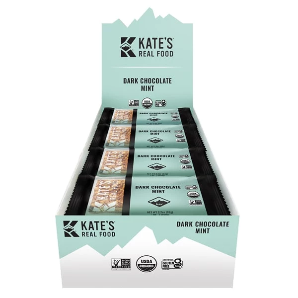 Kate's Real Food Dark Chocolate Mint Energy Bar- 12 Pack 1 Kate's Real Food Dark Chocolate Mint Energy Bar- 12 Pack