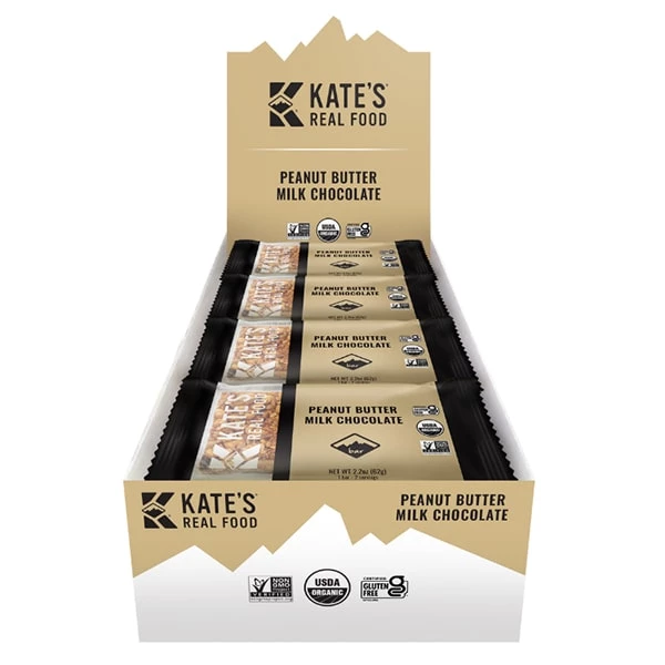 Kate's Real Food Peanut Butter Milk Chocolate Energy Bar - 12 Pack Bars 1 Kate's Real Food Peanut Butter Milk Chocolate Energy Bar - 12 Pack Bars