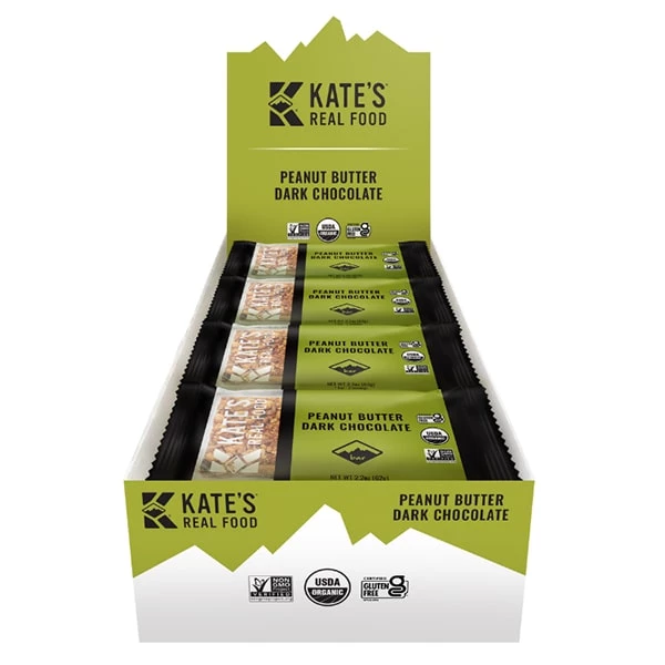 Kate's Real Food Peanut Butter Dark Chocolate Energy Bar - 12 Pack Bars 1 Kate's Real Food Peanut Butter Dark Chocolate Energy Bar - 12 Pack Bars