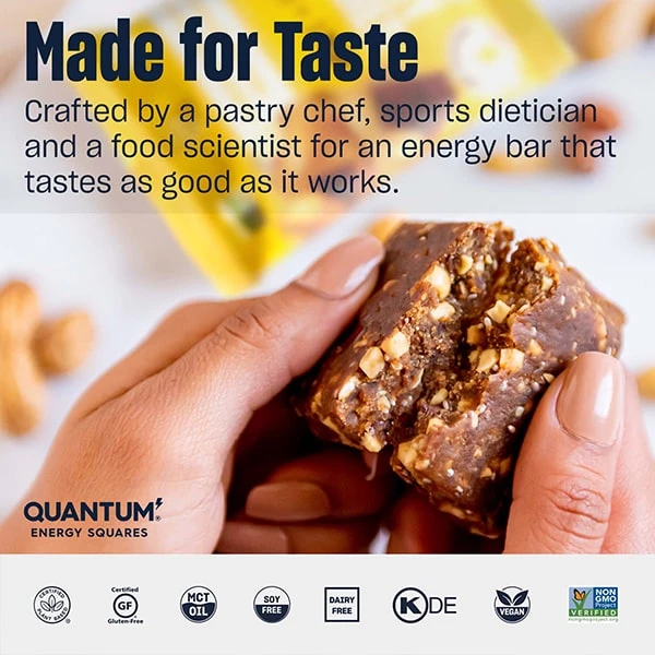 Quantum Energy Squares Energy & Endurance Quantum Coconut Almond Chocolate Chip 5 Quantum Energy Squares Energy & Endurance Quantum Coconut Almond Chocolate Chip