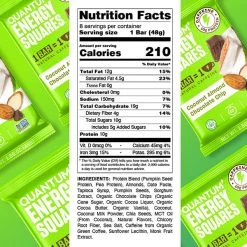 Quantum Energy Squares Energy & Endurance Quantum Coconut Almond Chocolate Chip 11 Quantum Energy Squares Energy & Endurance Quantum Coconut Almond Chocolate Chip