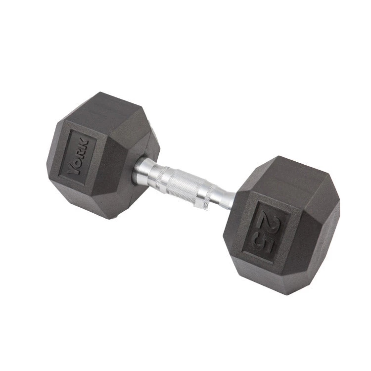 York Barbell Rubber Hex Dumbbell Weight Training 1 York Barbell Rubber Hex Dumbbell Weight Training