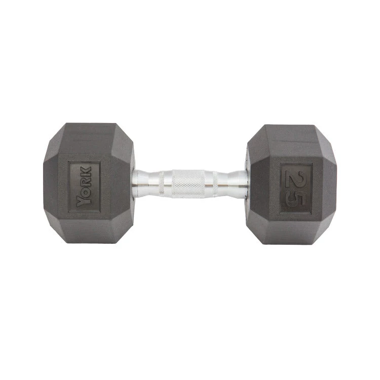 York Barbell Rubber Hex Dumbbell Weight Training 5 York Barbell Rubber Hex Dumbbell Weight Training