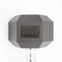 York Barbell Rubber Hex Dumbbell Weight Training
