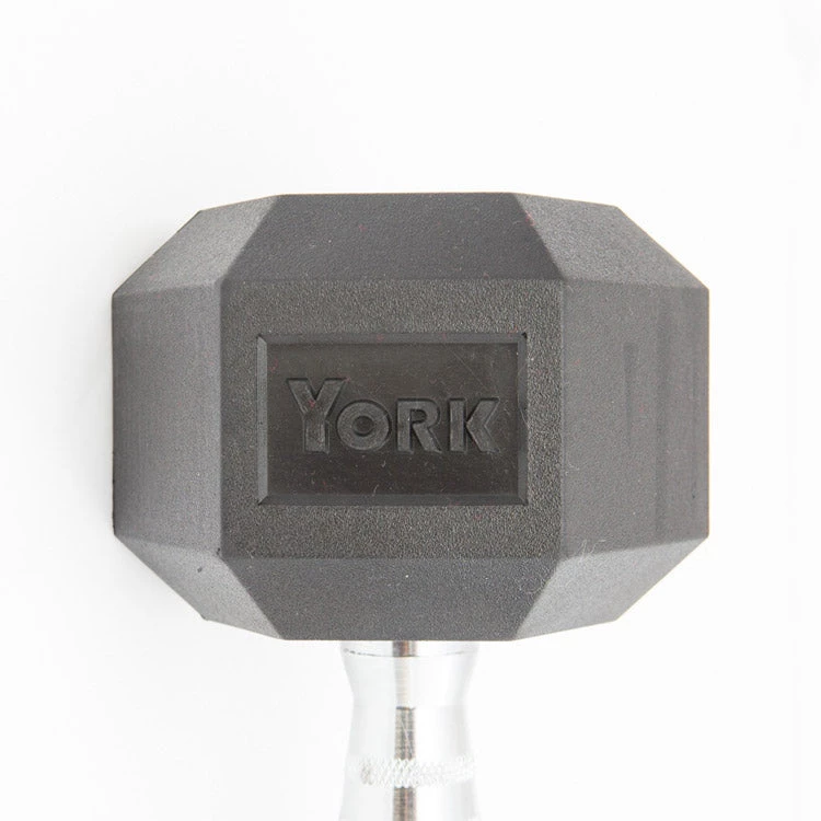 York Barbell Rubber Hex Dumbbell Weight Training 2 York Barbell Rubber Hex Dumbbell Weight Training