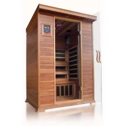 SunRay Sierra 2 Person Cedar Sauna With Carbon Heaters Heat Therapy