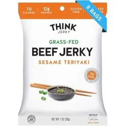 Food & Drinks Think Jerky 100% Grass-Fed Beef Jerky - Sesame Teriyaki