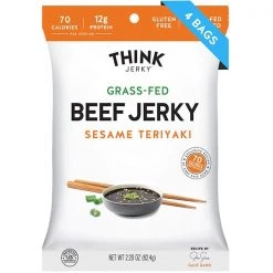 Food & Drinks Think Jerky 100% Grass-Fed Beef Jerky - Sesame Teriyaki