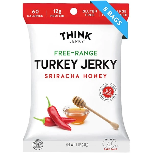Think Jerky Free-Range-Turkey Jerky - Sriracha Honey 1 Think Jerky Free-Range-Turkey Jerky - Sriracha Honey