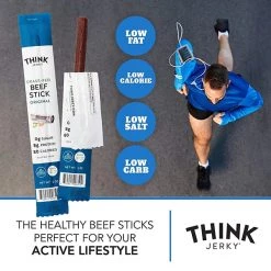 Food & Drinks Think Jerky Original 100% Grass-Fed Beef Stick 15 Food & Drinks Think Jerky Original 100% Grass-Fed Beef Stick