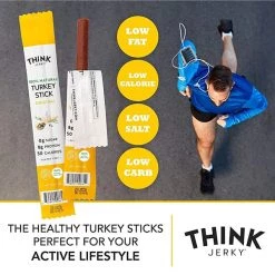 Food & Drinks Think Jerky Original 100% Natural Turkey Stick