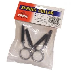York Barbell 1" Spring Collars W/ Rubber Grips (pair) Weight Training