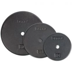 York Barbell 1" Standard Flat Pro Cast Iron Plate