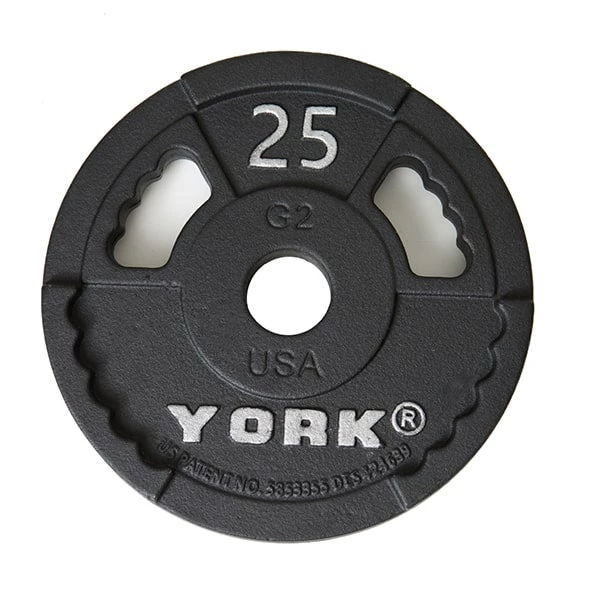 York Barbell 2" G-2 Cast Iron Olympic Weight Plate Barbells, Weight Bars & Plates 4 York Barbell 2" G-2 Cast Iron Olympic Weight Plate Barbells, Weight Bars & Plates