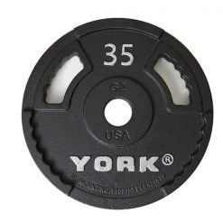 York Barbell 2" G-2 Cast Iron Olympic Weight Plate Barbells, Weight Bars & Plates 10 York Barbell 2