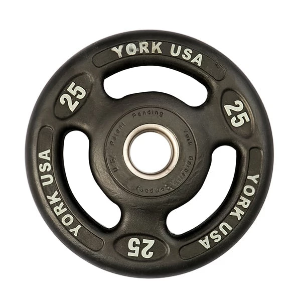 York Barbell 2" Iso-Grip Urethane Plate Barbells, Weight Bars & Plates 3 York Barbell 2" Iso-Grip Urethane Plate Barbells, Weight Bars & Plates