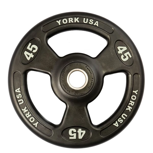 York Barbell 2" Iso-Grip Urethane Plate Barbells, Weight Bars & Plates 5 York Barbell 2" Iso-Grip Urethane Plate Barbells, Weight Bars & Plates
