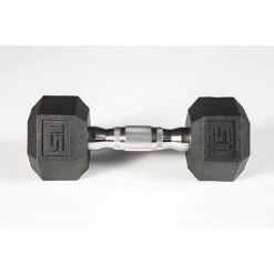 York Barbell 5-50lb Premium PVC Hex Dumbbell Set - Chrome Ergo Handle 14 York Barbell 5-50lb Premium PVC Hex Dumbbell Set - Chrome Ergo Handle