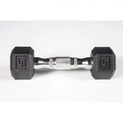 York Barbell 5-50lb Premium PVC Hex Dumbbell Set - Chrome Ergo Handle