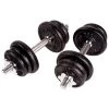 York Barbell Black Cast Iron Adjustable S/L Dumbbell Set