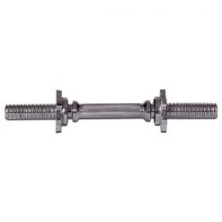 York Barbell Chrome 14" Spin-Lock Dumbbell Handle W/ Spin-Lock Collars Weight Training