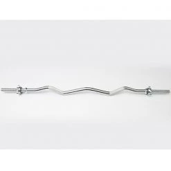 York Barbell Chrome Spin-Lock Curl Bar W/ Spin-Lock Collars