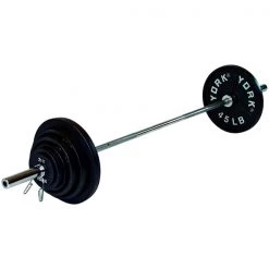 York Barbell 300 Lb Deep Dish Olympic Weight Plate Set Barbells, Weight Bars & Plates